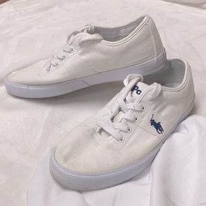 Men’s off-white lace-up POLO shoes, Size 9 US Men